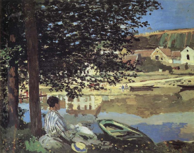Claude Monet Au Bord de l-Eau,Bennecourt Germany oil painting art